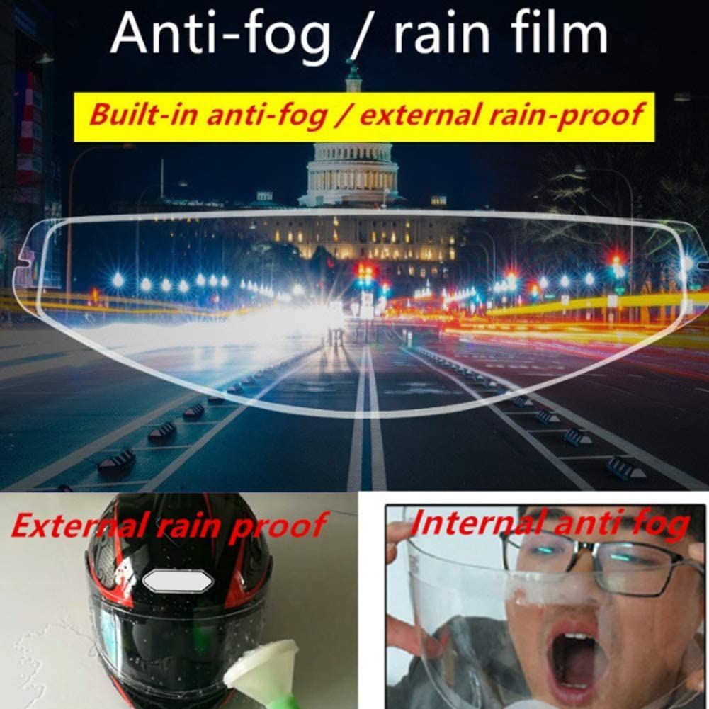 2 Pack Rainproof Aniti Fog Visor Helmet Film Universal Motorcycle Helmet Lens Patch Screen