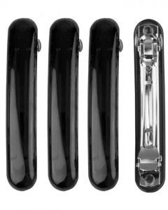 Titania 7862B Frenh Barrett,Small,4Pcs,Approx 6X1Cm,Black