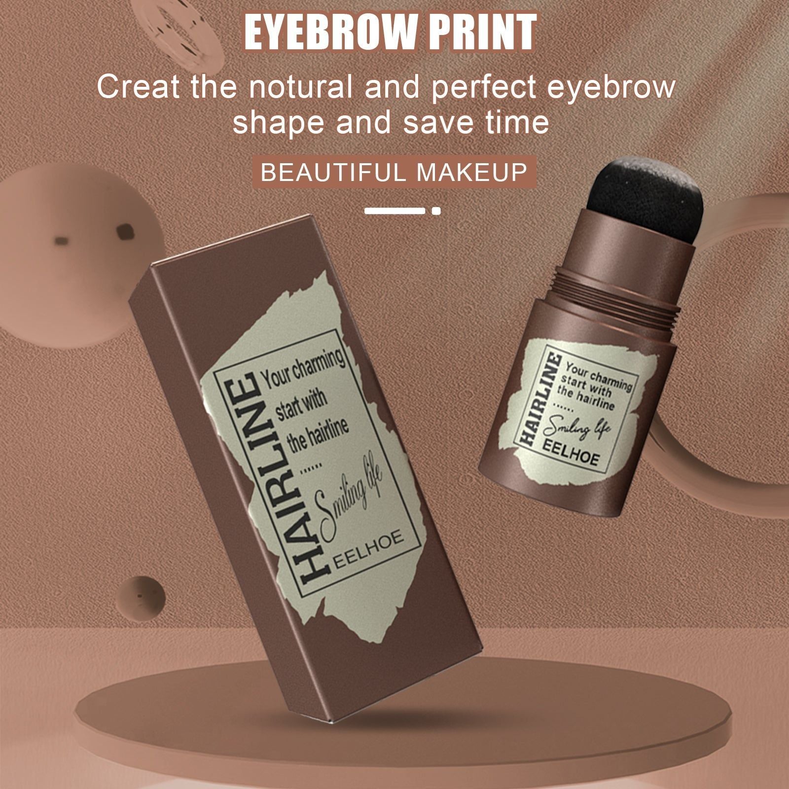 Brow Print Eyebrow Kit, Natural Hairline & Brow Enhancement, Quick & Easy Makeup ,1pcs
