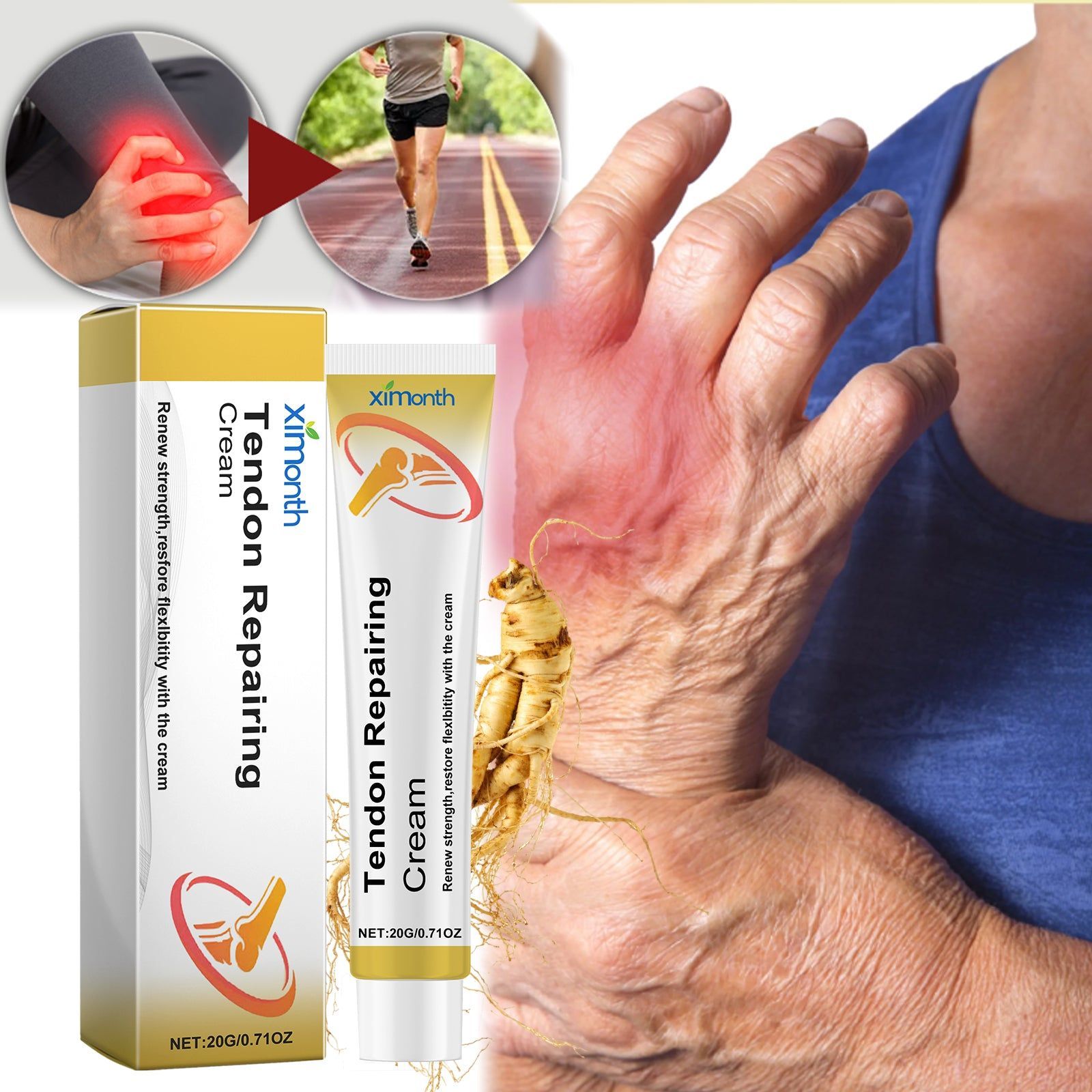 Tendon Repair Cream for Pain Relief, Joint Flexibility, Tendon & Ligament Support ,20g