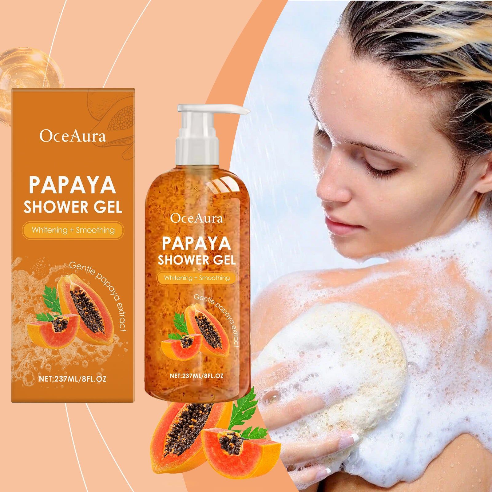 Body Shower Gel, Refreshing Oil Control, Long-lasting Fragrance, Moisturizing Body Cleansing ,237ml