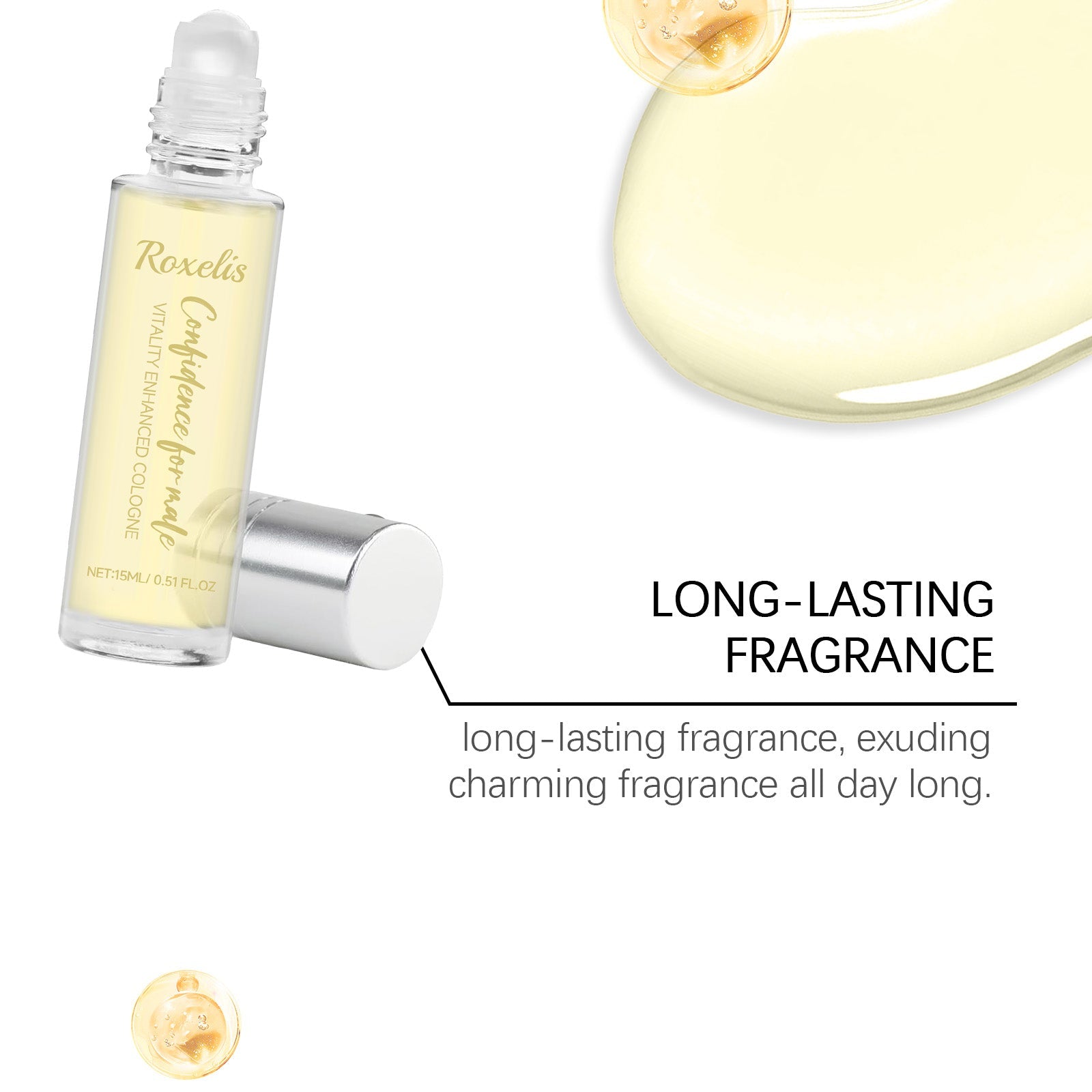 Charm Cologne for Men, Fresh Long-Lasting Perfume, Elegant Fragrance ,15ml
