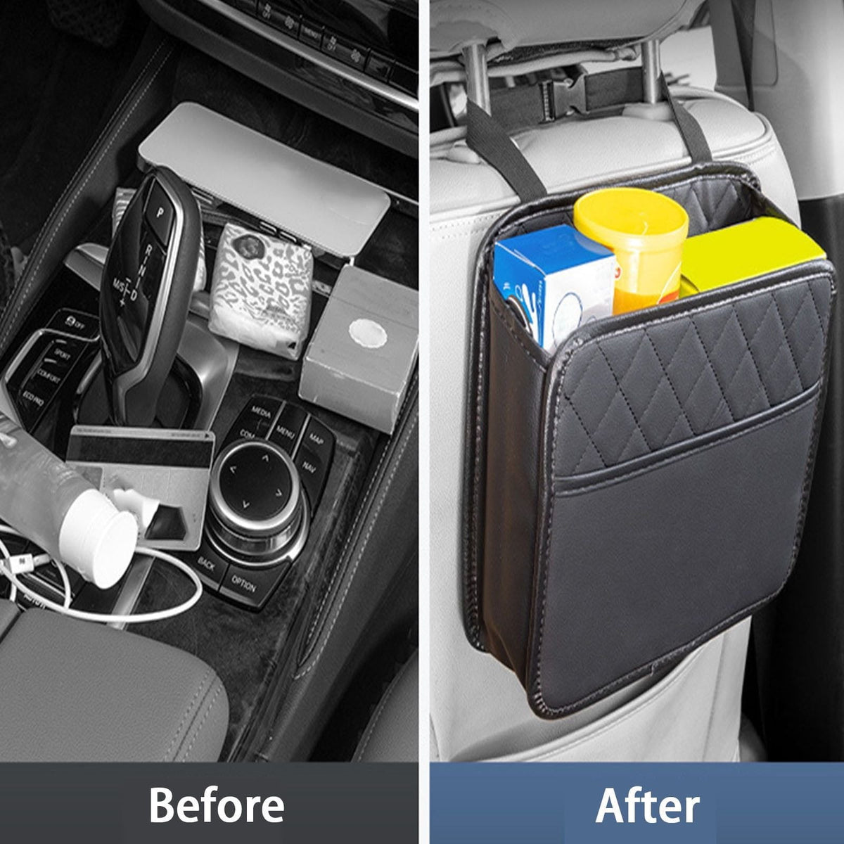 Car Backseat Organizer Auto Storage Bag Universal Vehicle Trash Bag