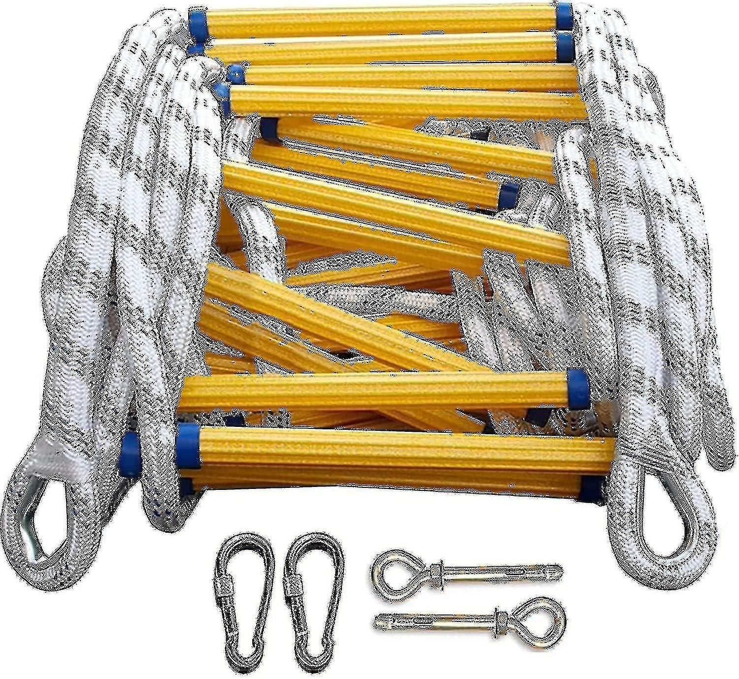 5m Fire Escape Ladder, Fire Escape Rope Ladder Flame Resistant Emergency Fire Safety Evacuation Ladde