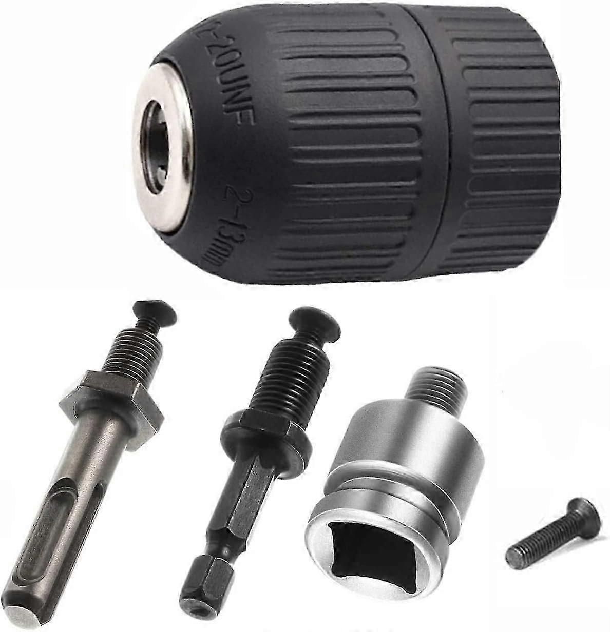2-13mm Keyless Chuck 1/2-20unf Keyless Chuck With Sds Plus Adapter Drill Accessories