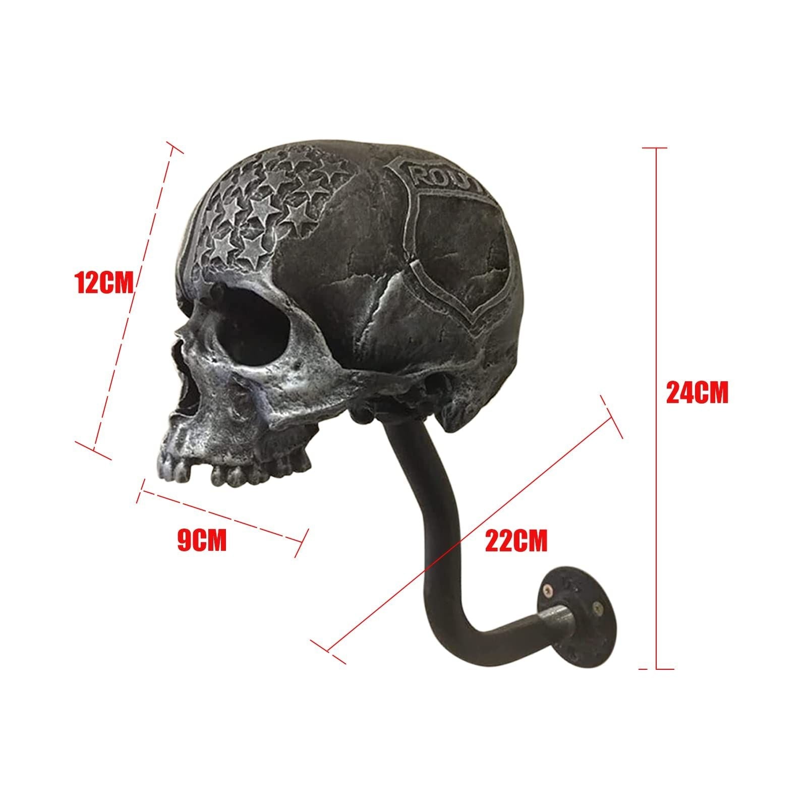 Motorcycle Skull Helmet Holder Skull Shape Helmet Holder Wall Decoration
