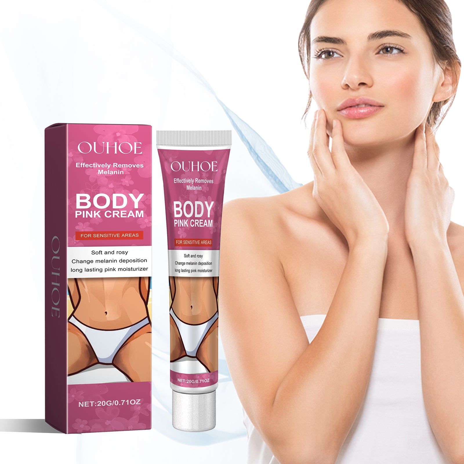 Brightening Body Cream for Dark Areas, Moisturizing, Hydrating, Lightening ,20g