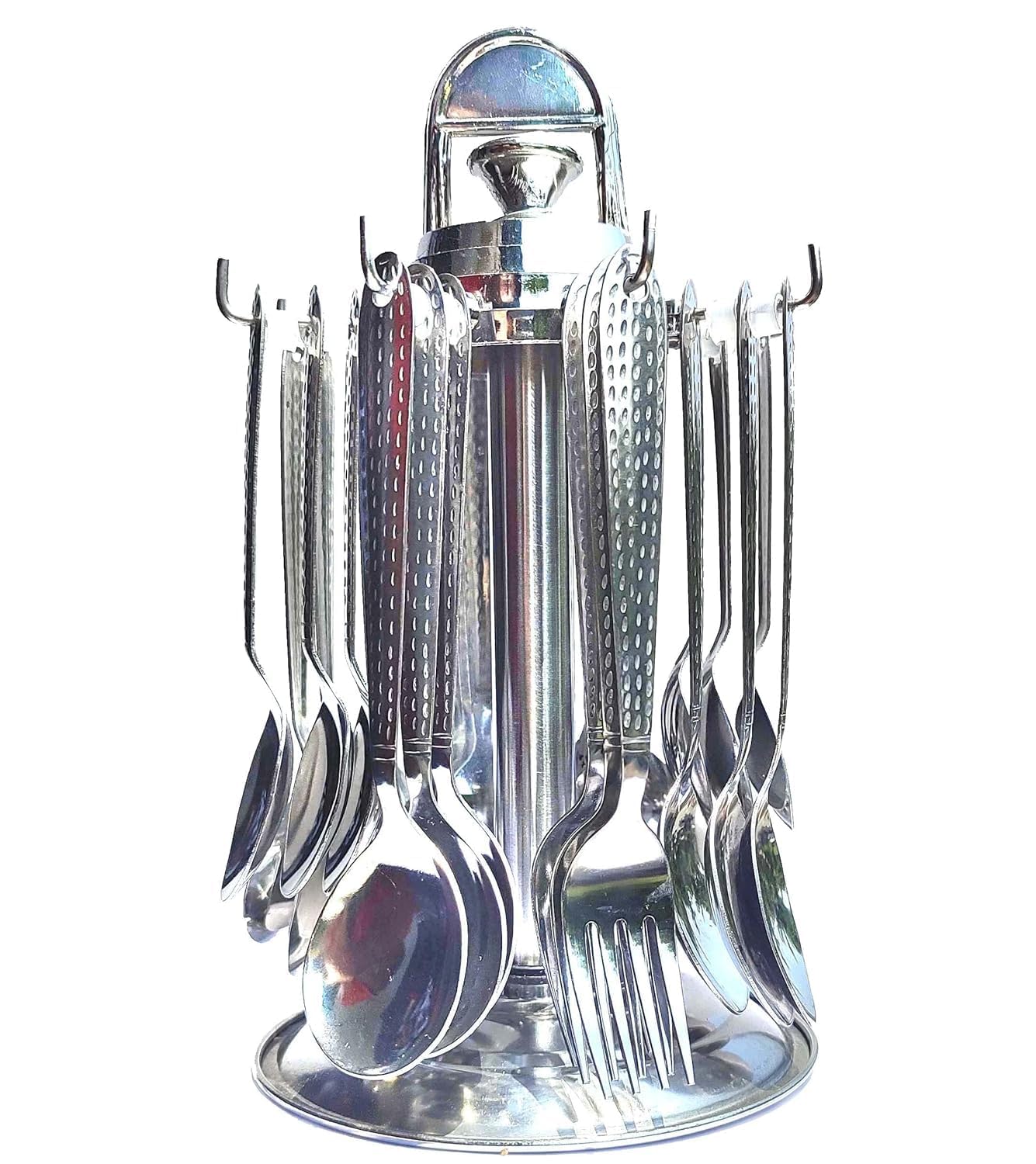 Stainless Steel 24 Pc Cutlery Set with Stand Dishwasher Safe