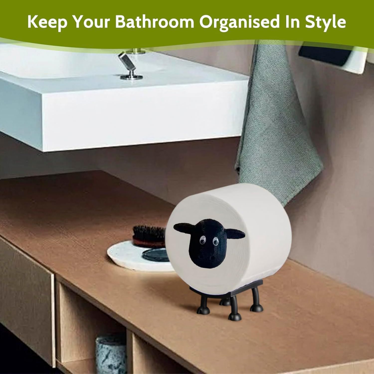 Funny Toilet Paper Holder Animal Tissue Holder for Bathroom Decor