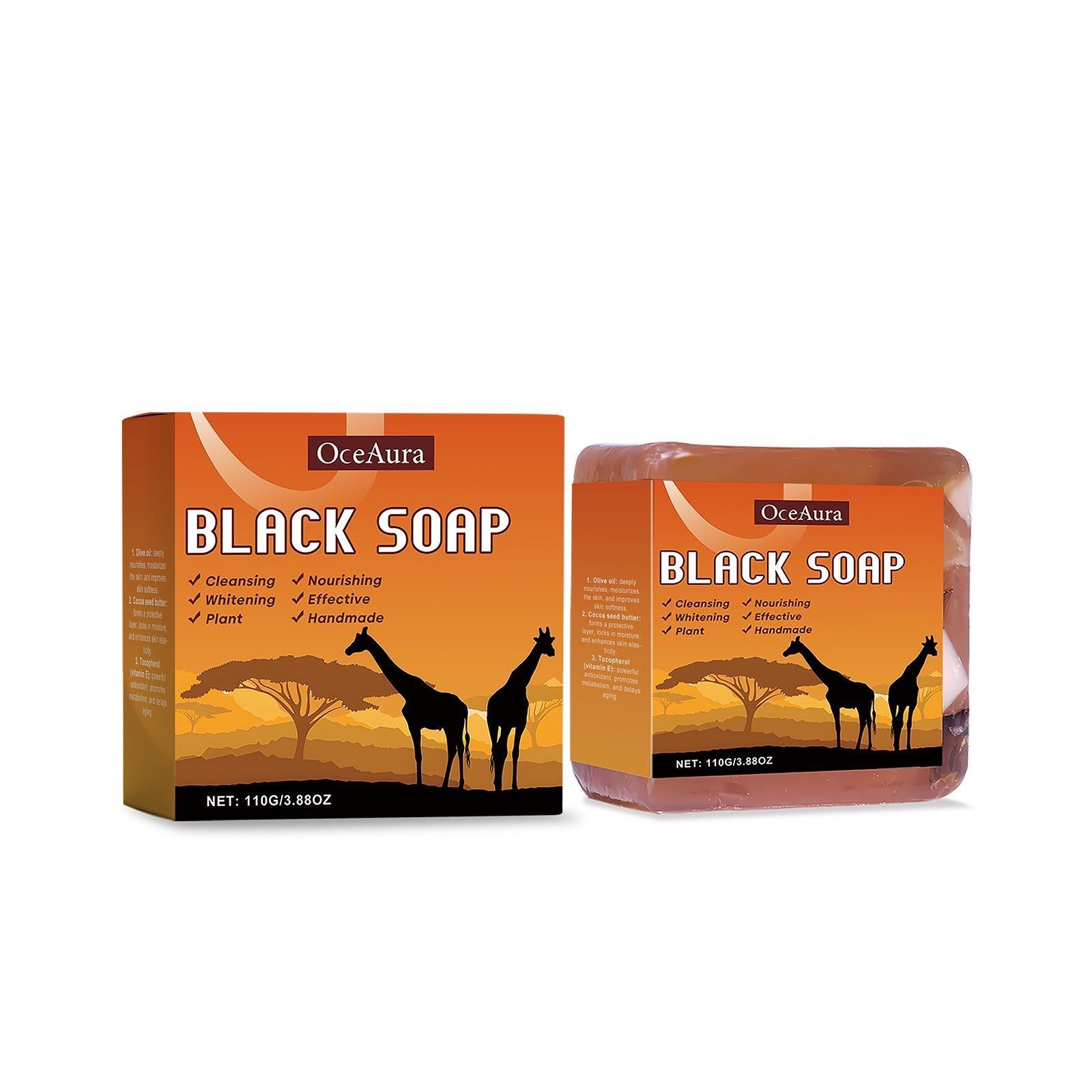 Body Cleansing Soap, Moisturizing, Exfoliating, Natural Ingredients, Bathe and Clean ,110g
