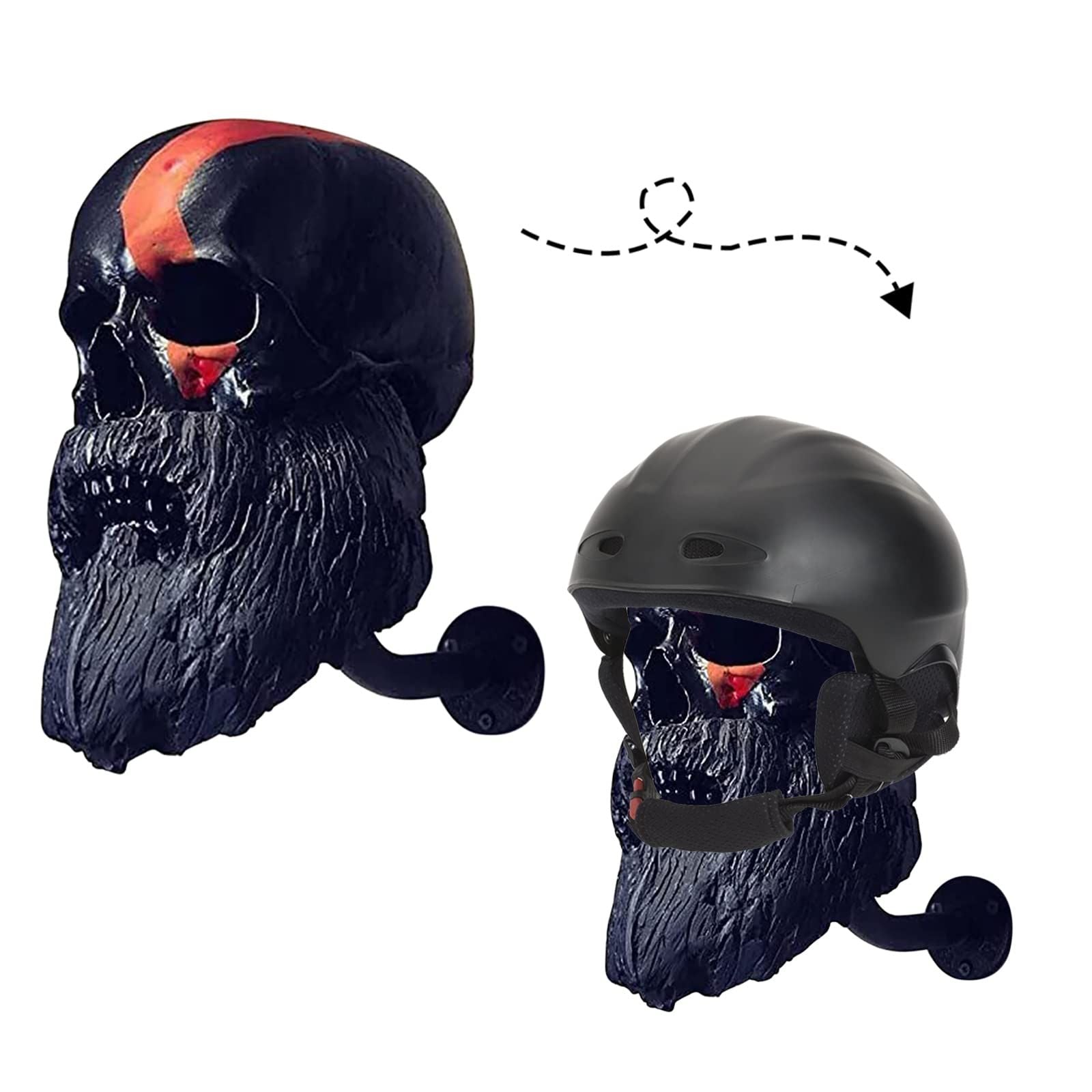Motorcycle Skull Helmet Holder Skull Shape Helmet Holder Wall Decoration