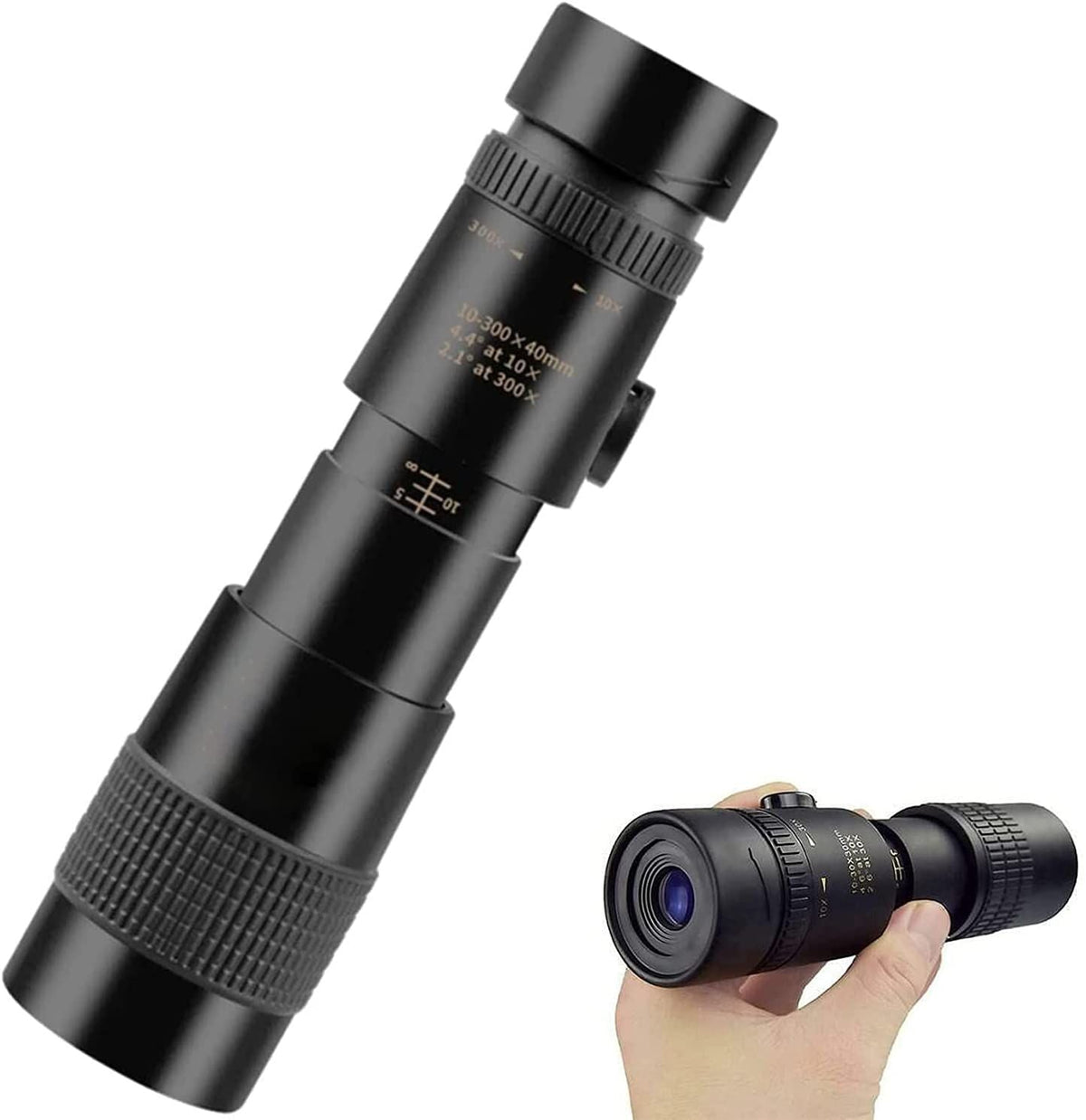 Monocular Telescope 4K 10-300x40mm HD Optical Zoom Waterproof Scope