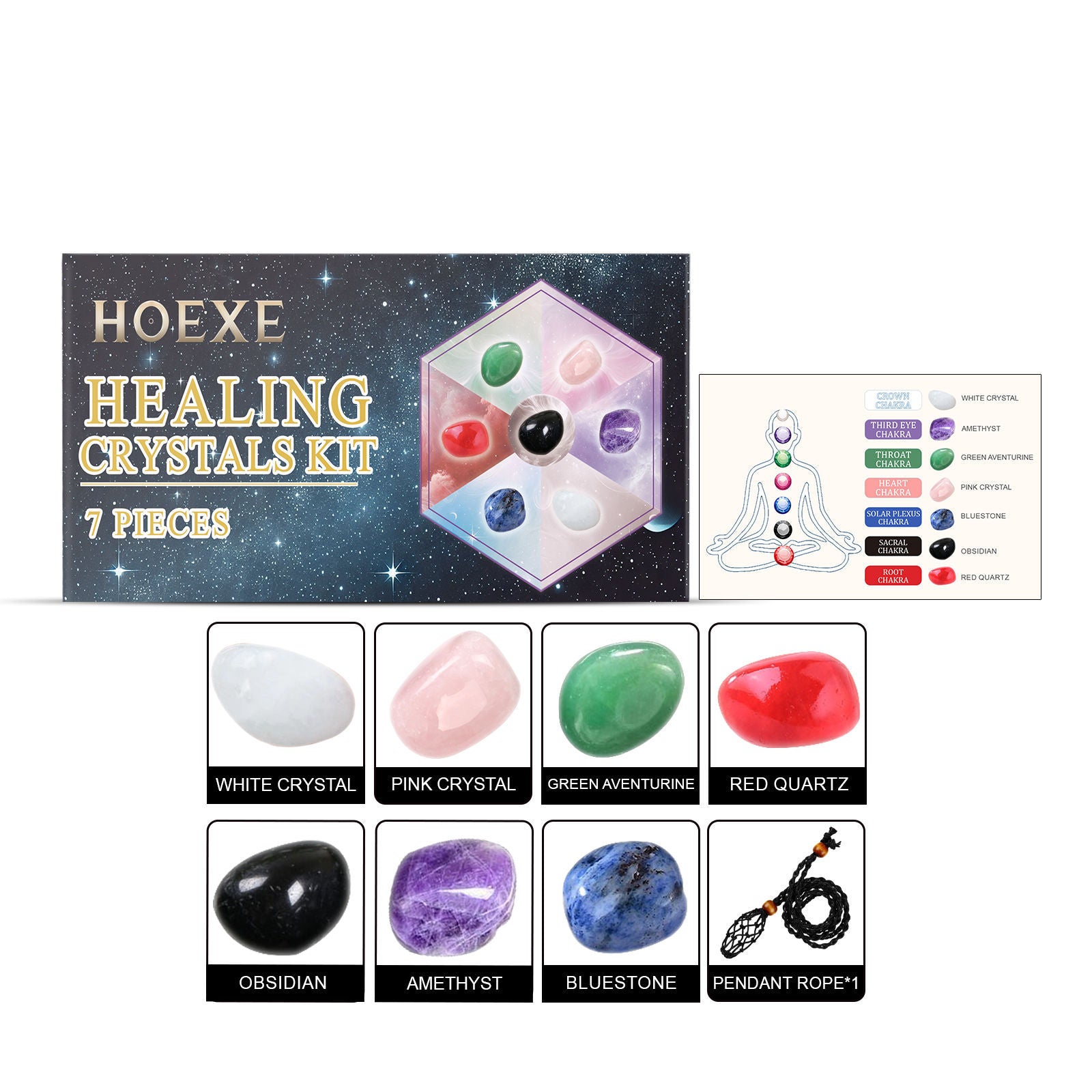 Crystal Healing Accessory, Relaxing Home Decor, Stress Relief Gift ,1set