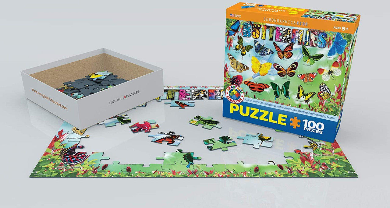 Garden Butterflies 100 Pieces Puzzle