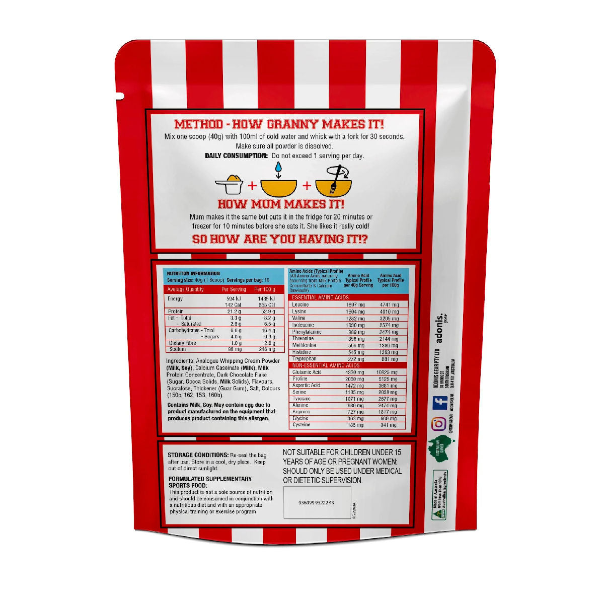 ADONIS C D SALTED CARML CHOC CHIP .400GM