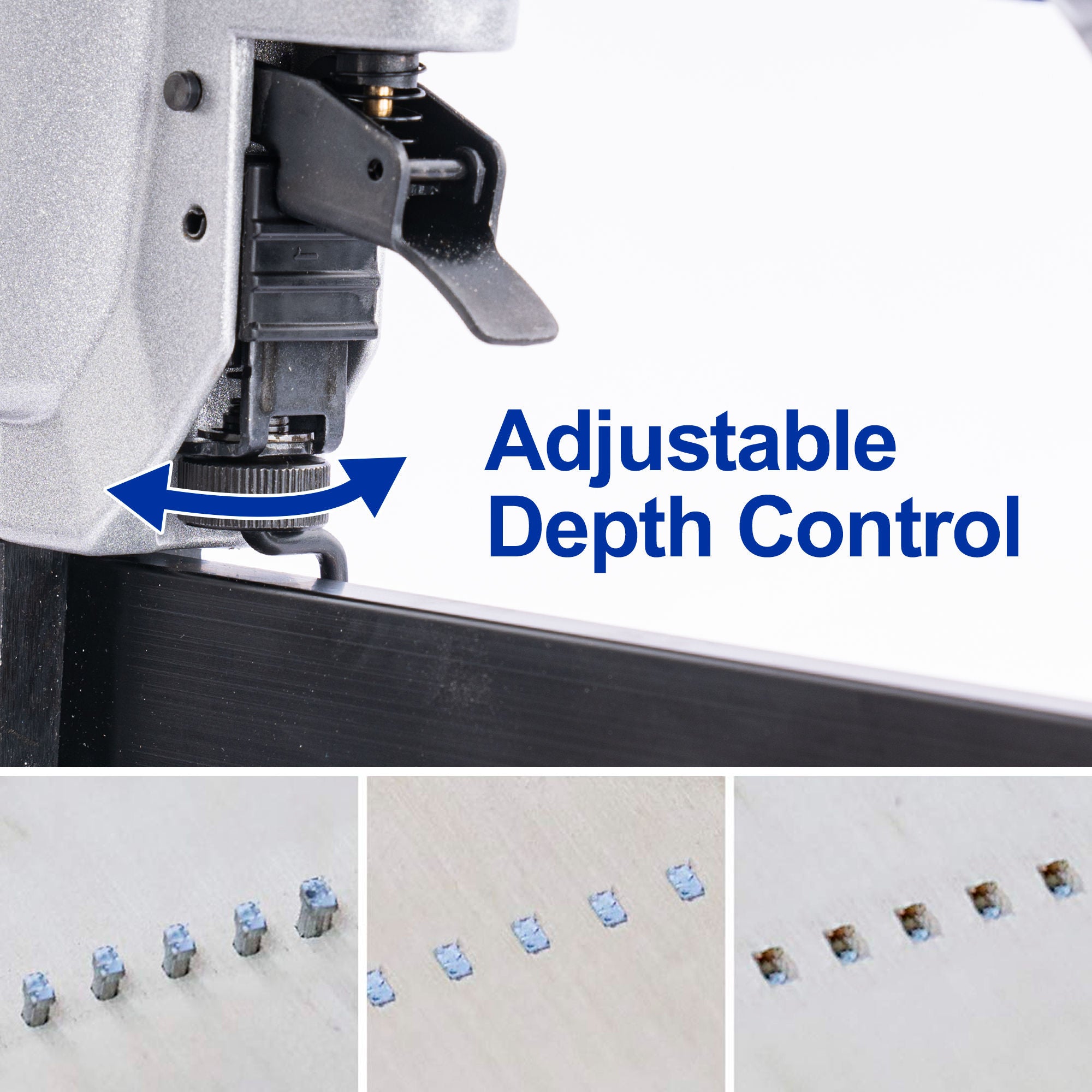 WADFOW 2-in-1 Combo Brad Nailer & Stapler - GA18, 15-50 mm Brads, 16-40 mm Staples, 100-Pc Load, Adjustable Depth, Safety System