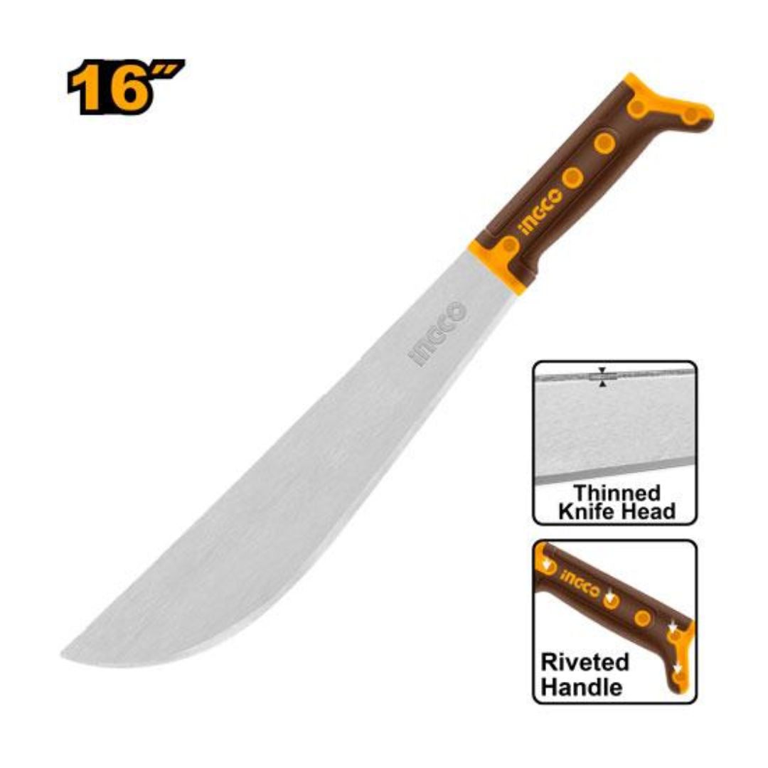 INGCO Machete Riveted handle, Carbon Steel Blade