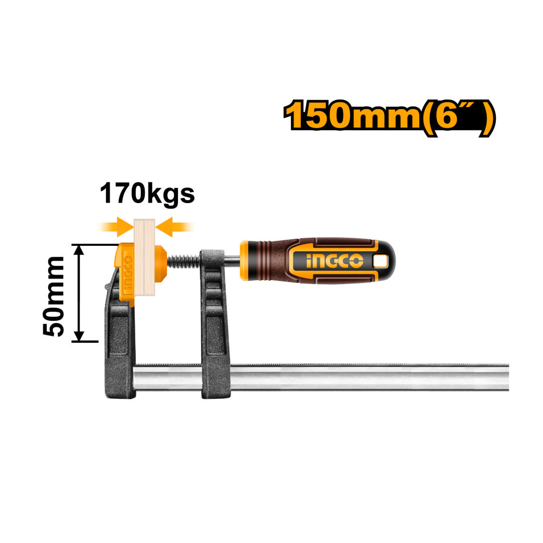 INGCO F Clamp With Plastic Handle