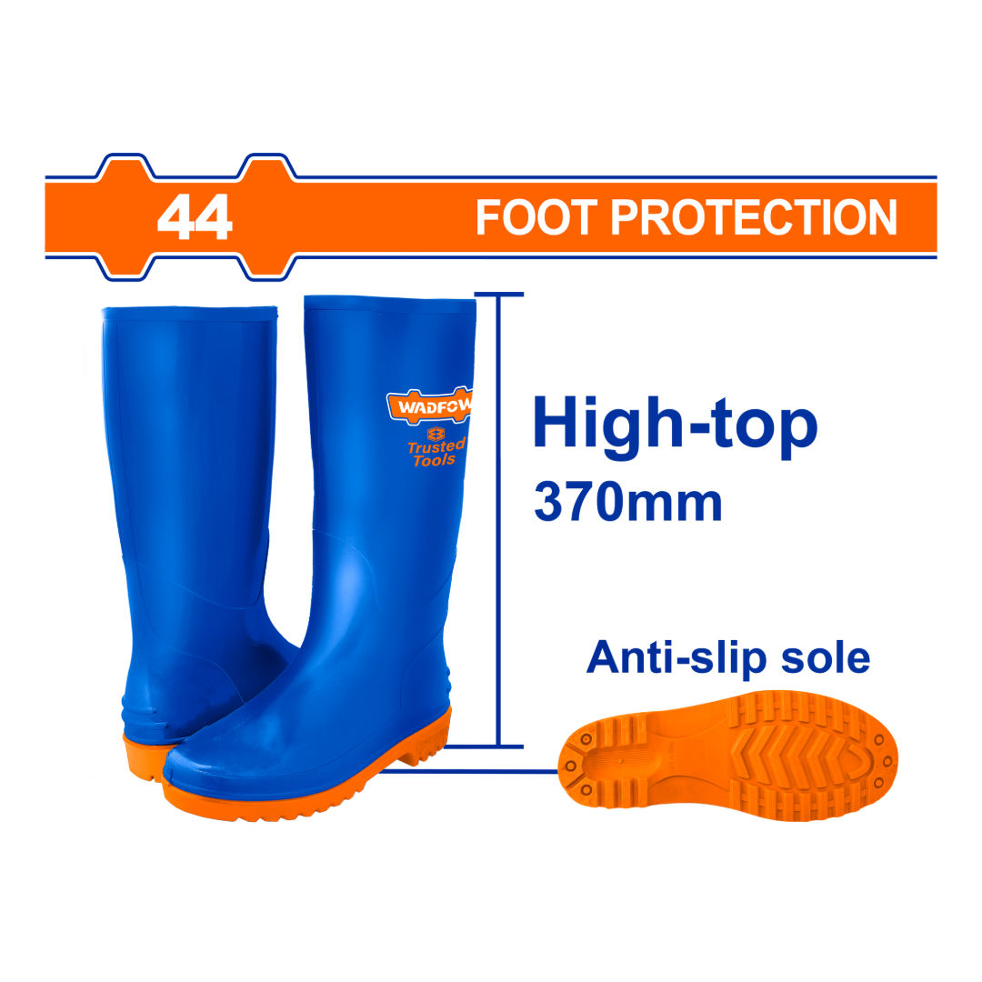 WADFOW Durable PVC Rain Boots, Size 44