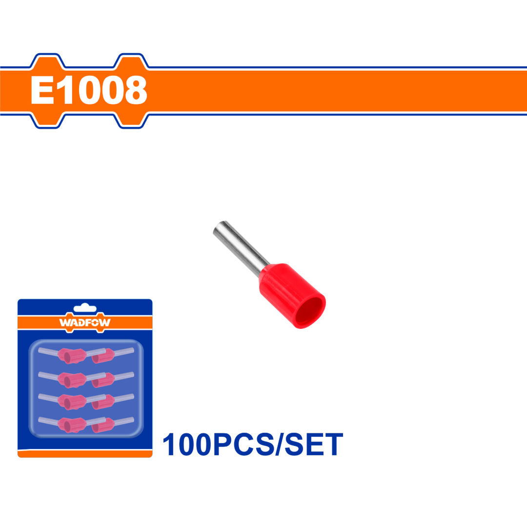 WADFOW Insulated Electrical Terminal Connector Sets, 100 Piece Color-Coded Wire Crimp Terminals, Blister Packed