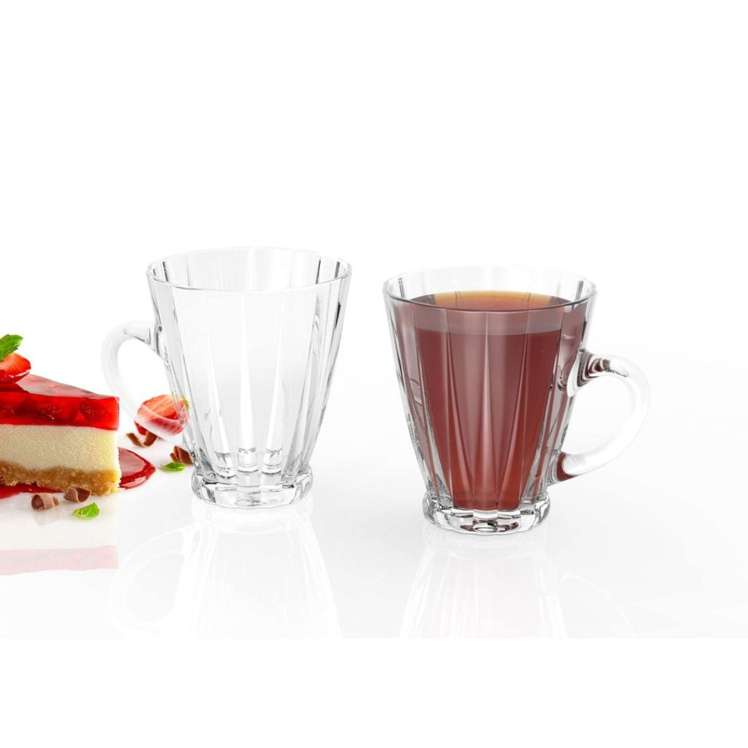 City Glass Acadia Tea Mug 180ml, 6 Pieces Gift Box