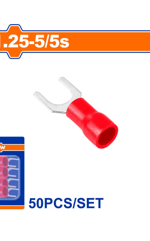 WADFOW Insulated Electrical Terminal Connector Sets, 50 Piece Wire Crimp Terminals, Color Coded, Blister Packed