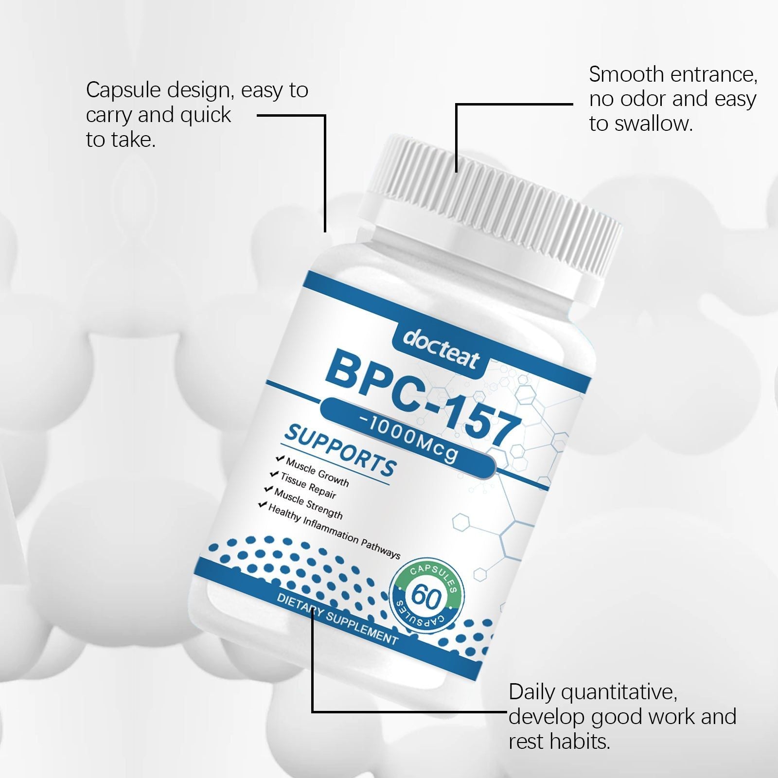 Boost Your Body Care with BPC-157 Capsules for Rapid Tissue Repair ,60pcs