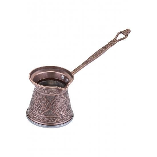 Turkish Coffee Pot Patterned Cast Iron Coffee Pot Compatible with 3-Person Induction Cookers