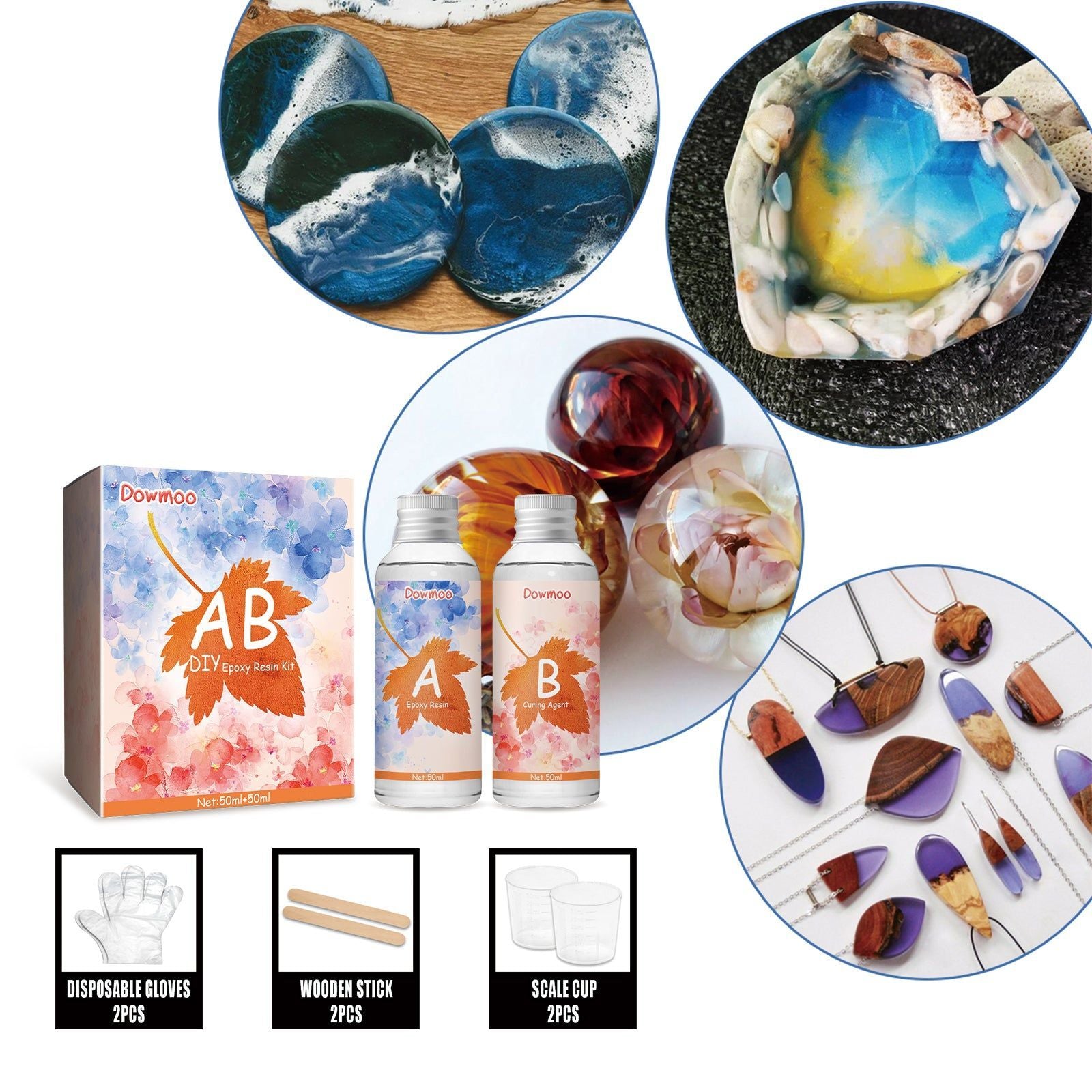Crystal AB Resin Adhesive, Fast Dry, Bubble-Free, Perfect for DIY Crafts ,1set