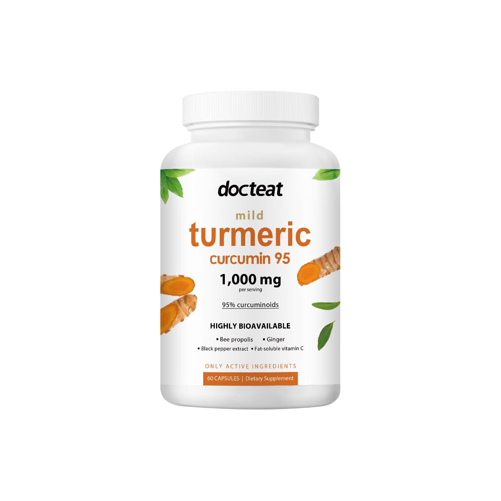 Boost Your Body Care with Curcumin & Ginger for Joint Relief, Vitality ,60pcs