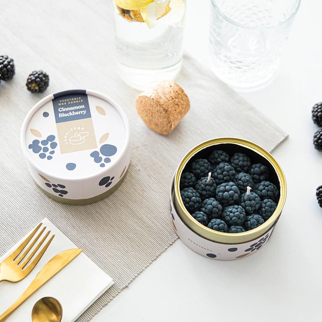 Gourmet Food Candle - Candlecan Cinnamon Blackberry