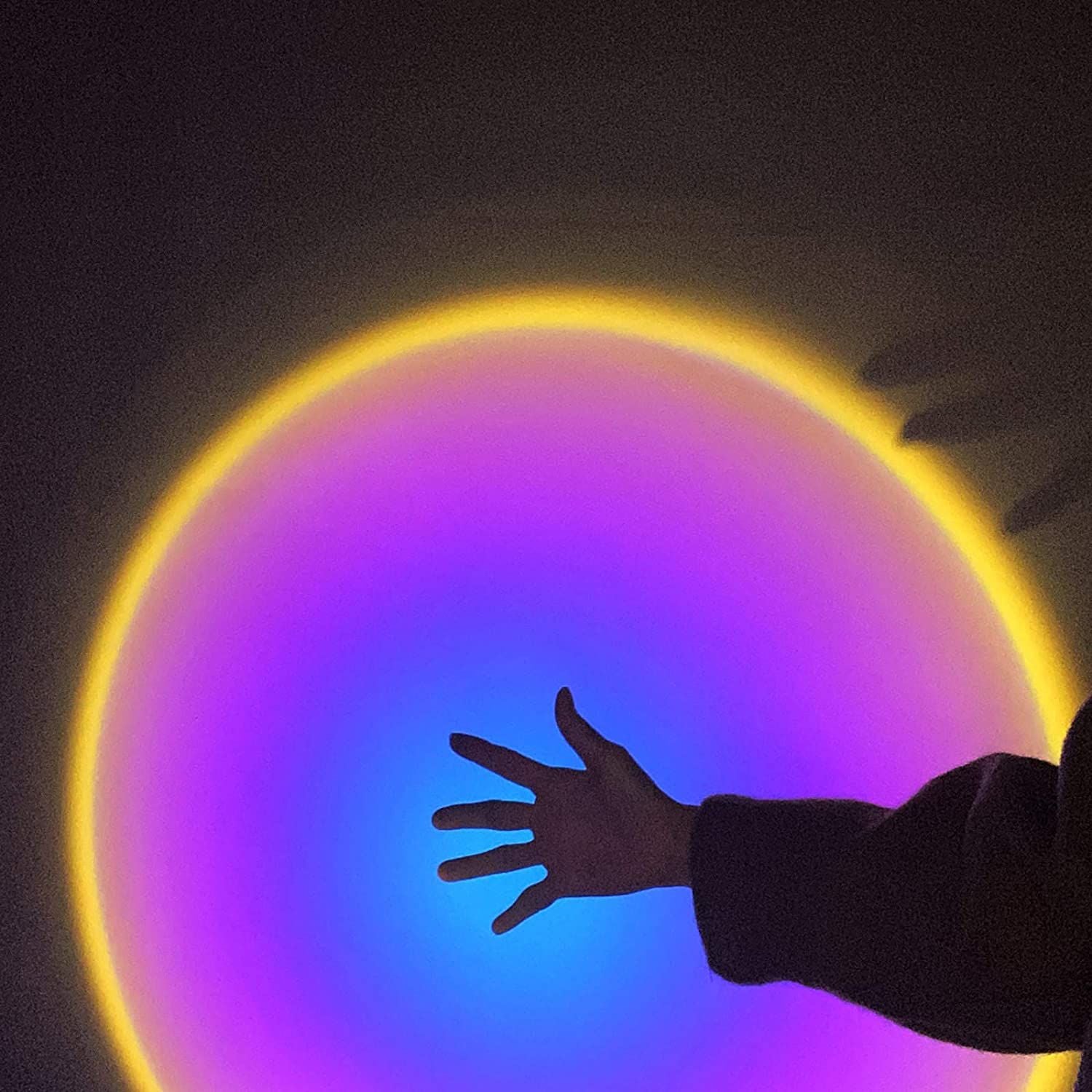LED Sunset Projector Lamp 90 Degree Rotation Rainbow Sun Night Light