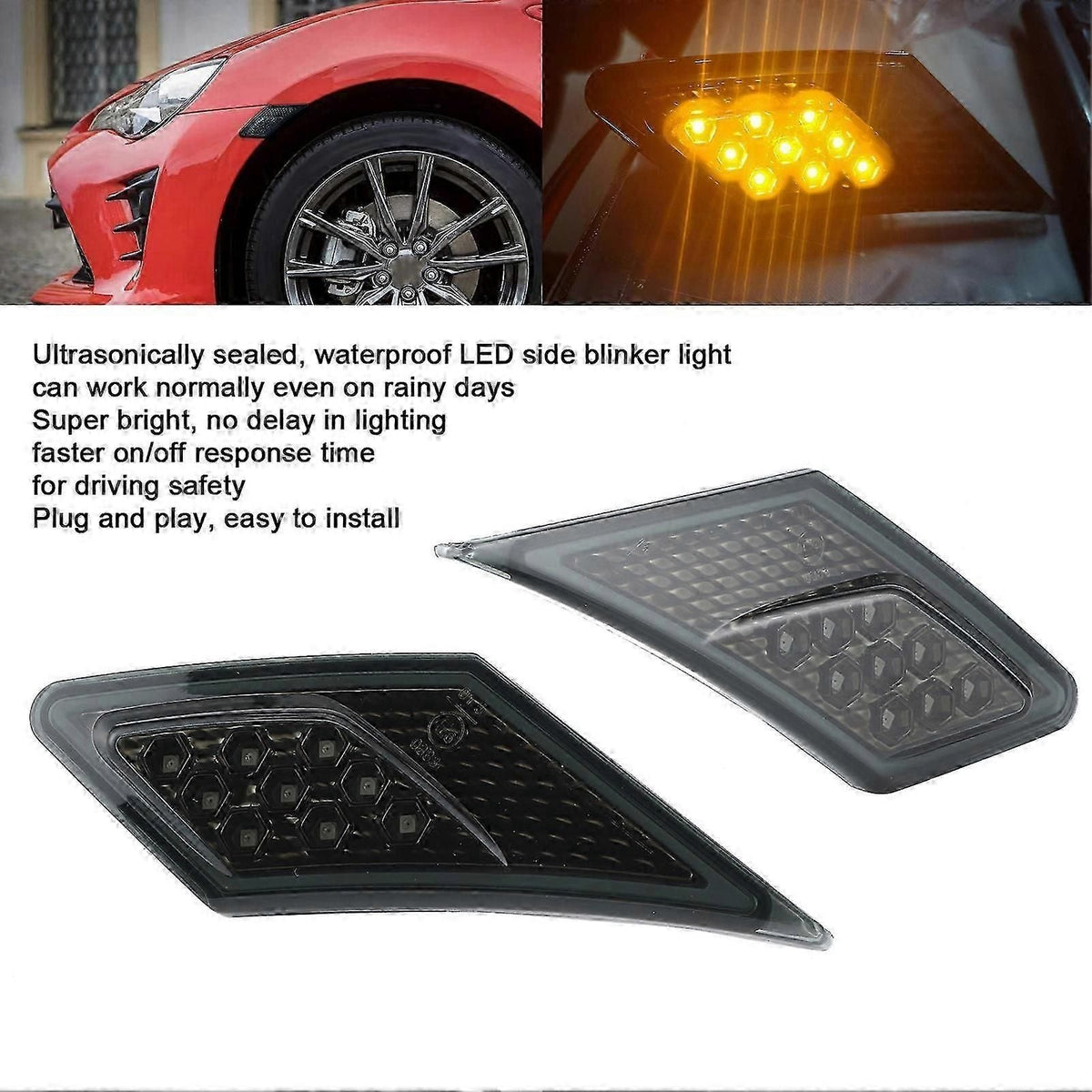 LED Side Marker Turn Signal Lights for Subaru BRZ GT86 FRS