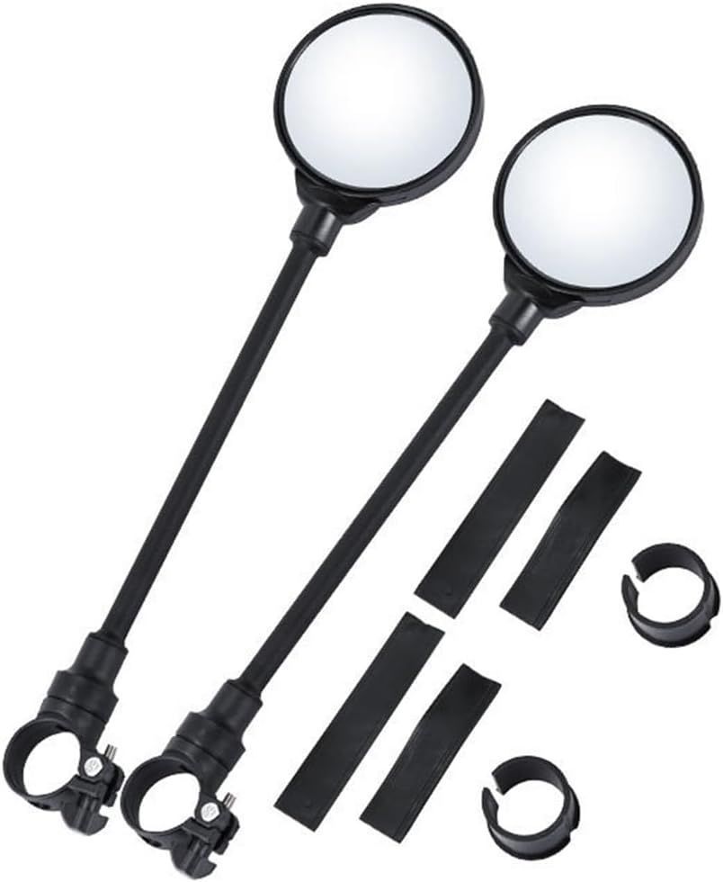 2pcs Adjustable Hose Mirror Reflector For Mountain Bike Electric Bicycle Accessories