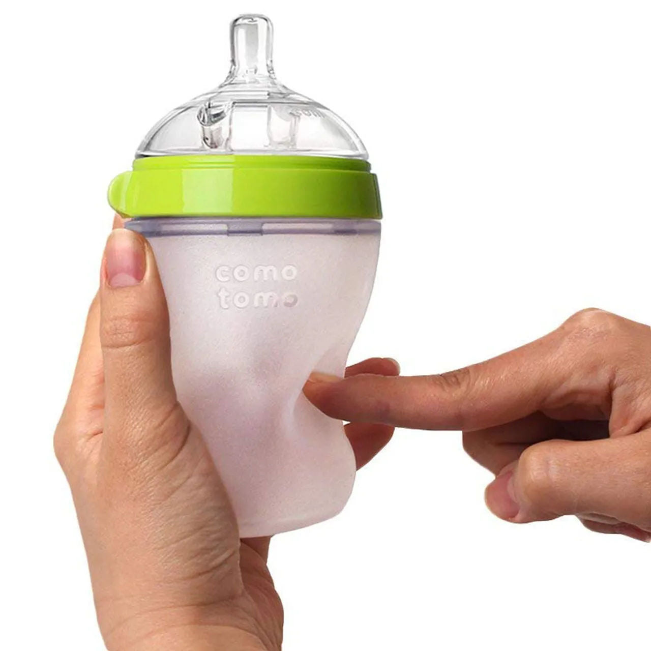 Comotomo - Natural Feel Baby Bottle Single Pack - Green - 250ml