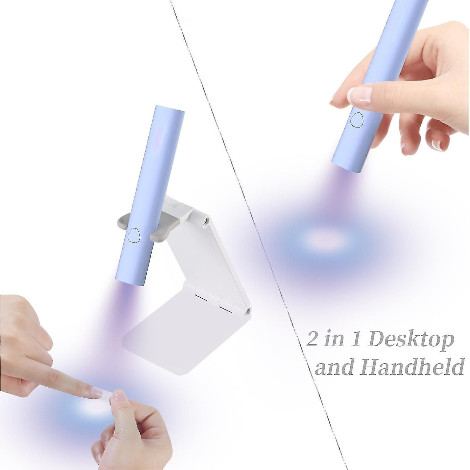 Uv Light For Gel Nails, Mini Uv Led Nail Lamp Handheld With Stand