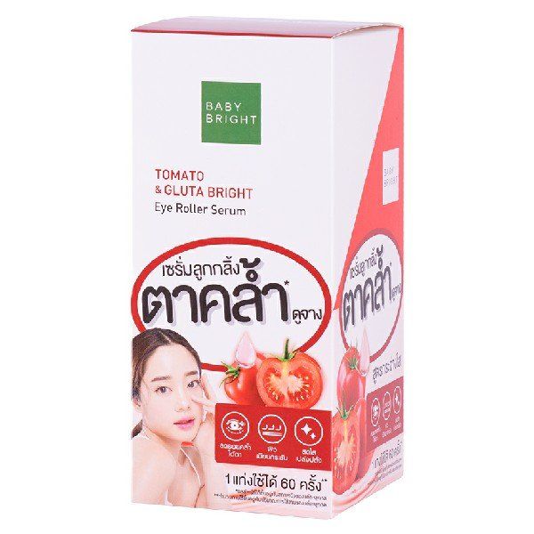 TOMATO & GLUTA BRIGHT EYE ROLLER SERUM 15ML BABY BRIGHT (F) (Y2022)