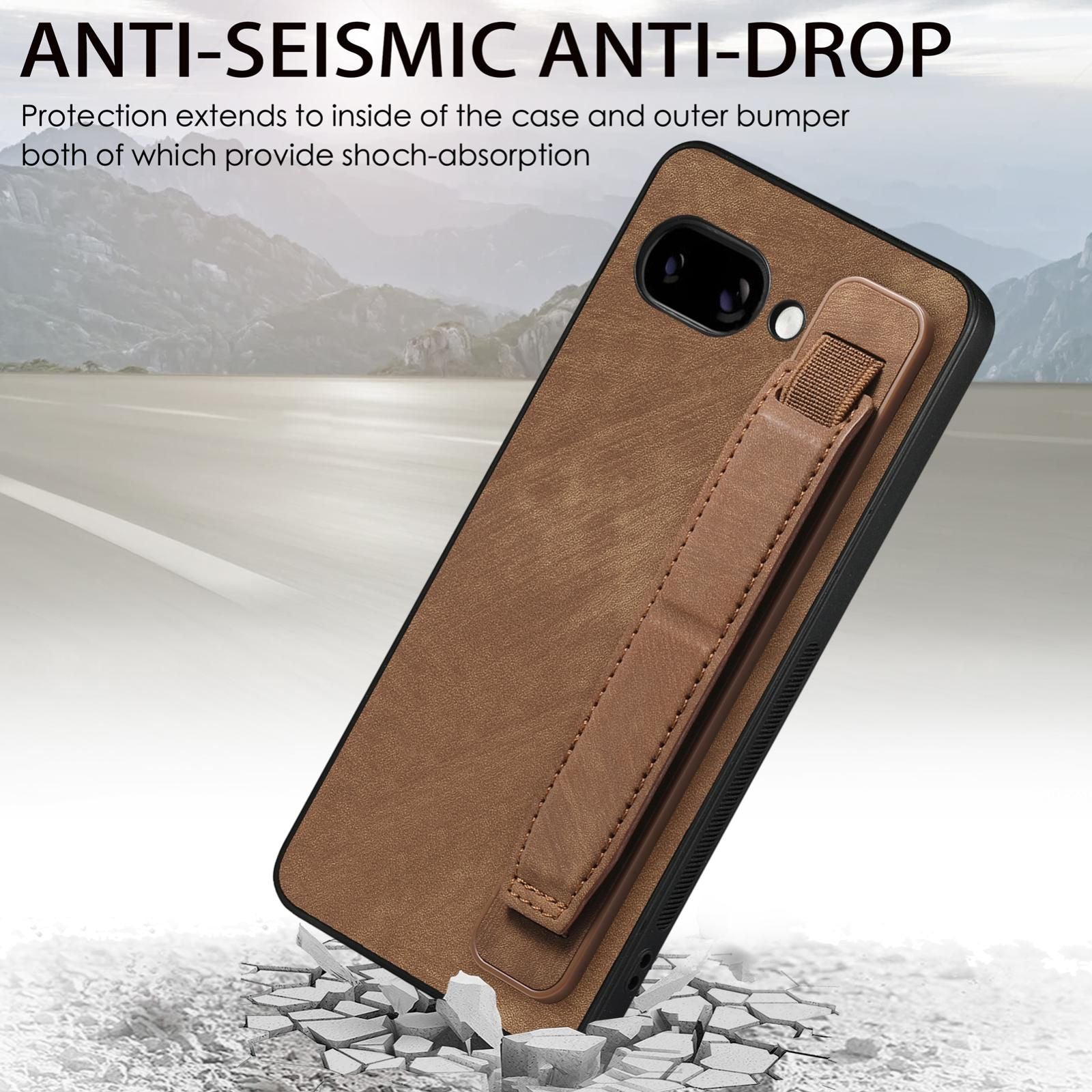 Retro Wristband Leather Case For Google Pixel 9a