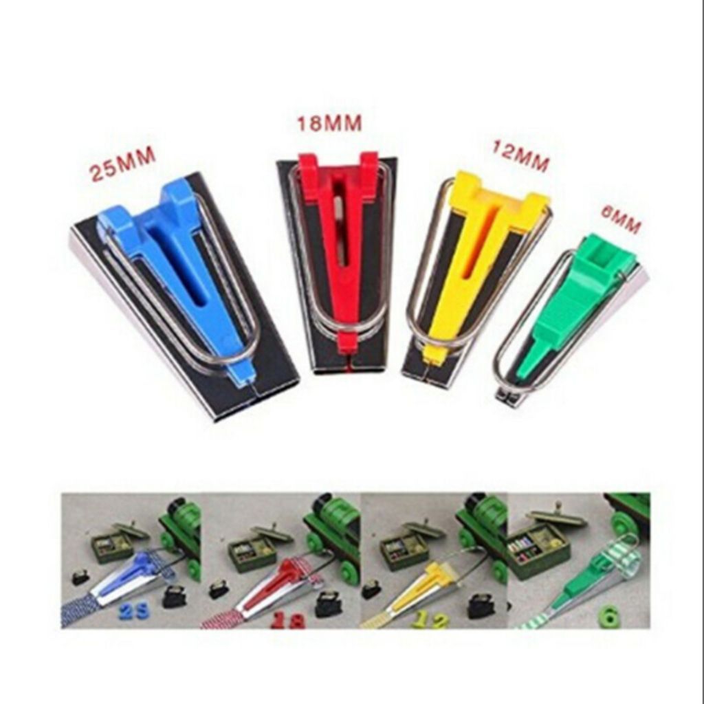 Bias Tape Maker Kit Set Sewing Machine Hemming Device DIY Sewing Tools