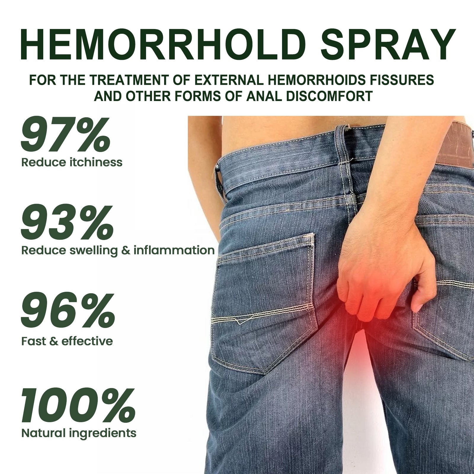 Herbal Hemorrhoid Care Ointment, Relieves Itching, Swelling, Fast Relief, Natural Healing ,20g