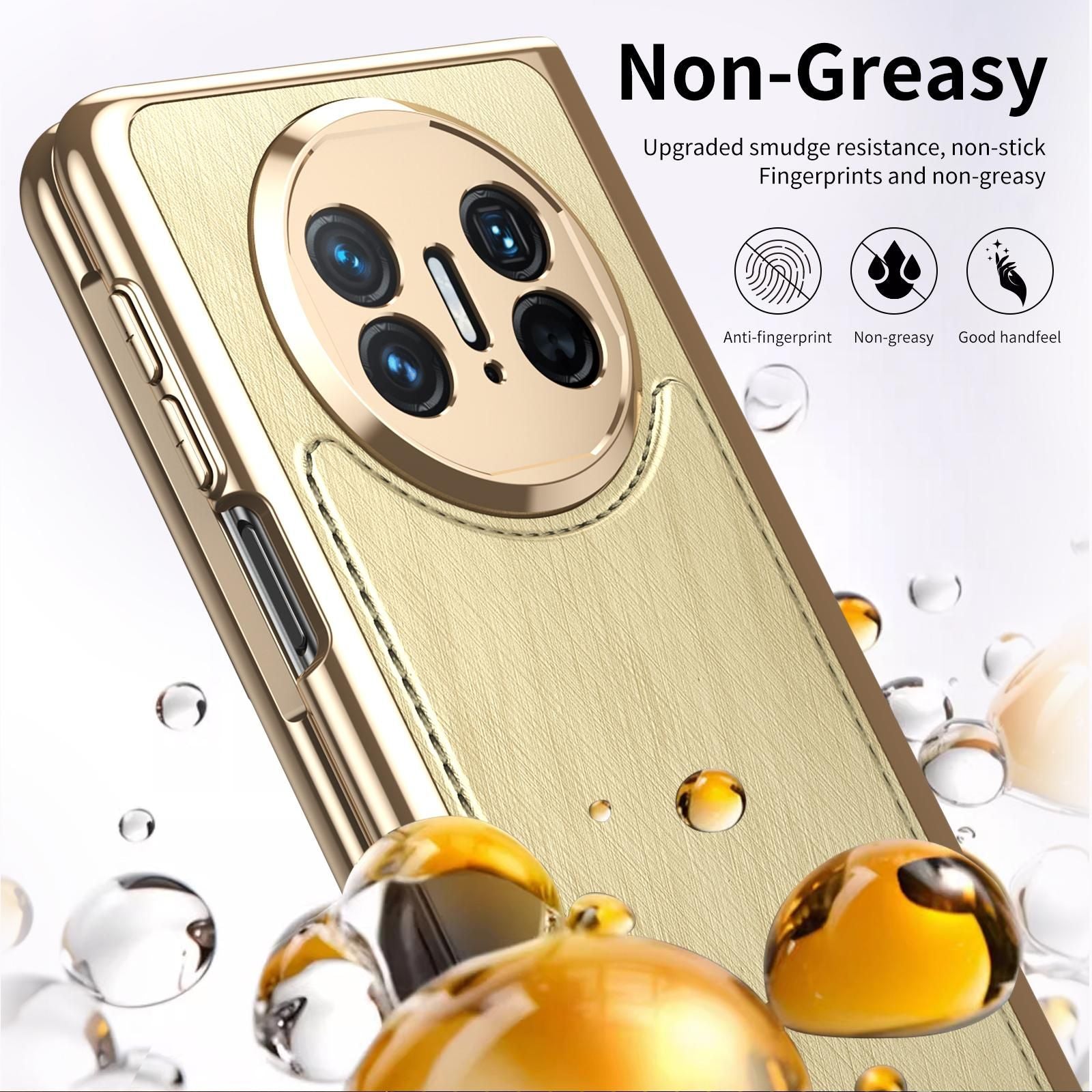 Plating Silver Brocade Case For Huawei Mate X3