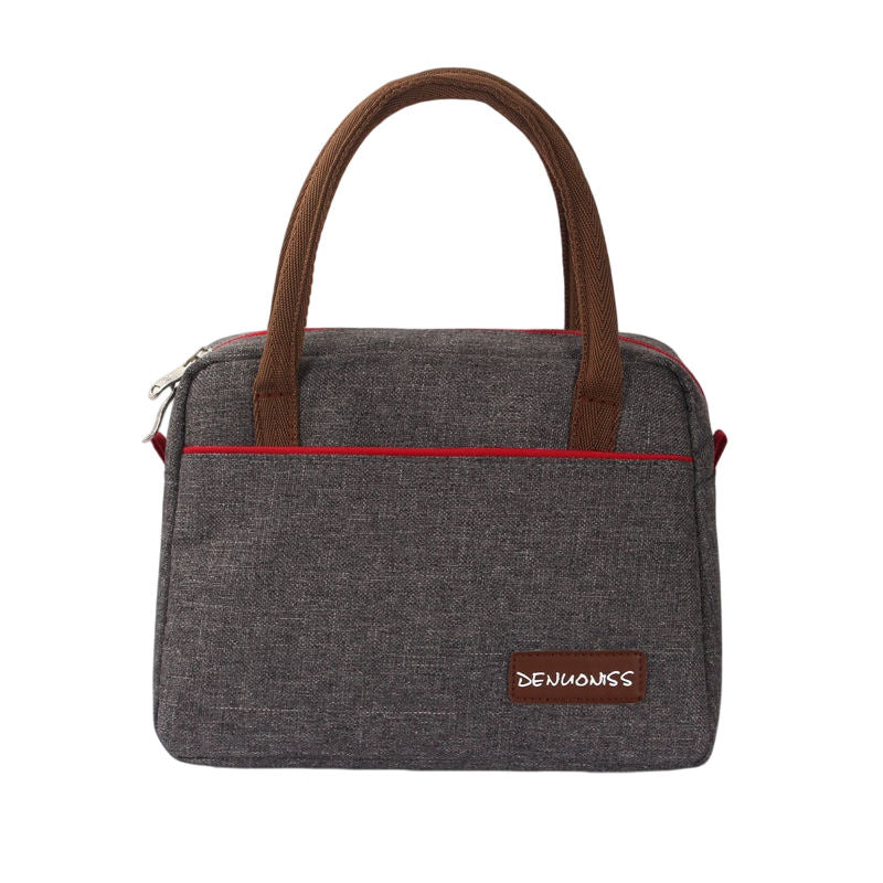 Vintage Denim Shoulder Tote Bag with Front Pocket