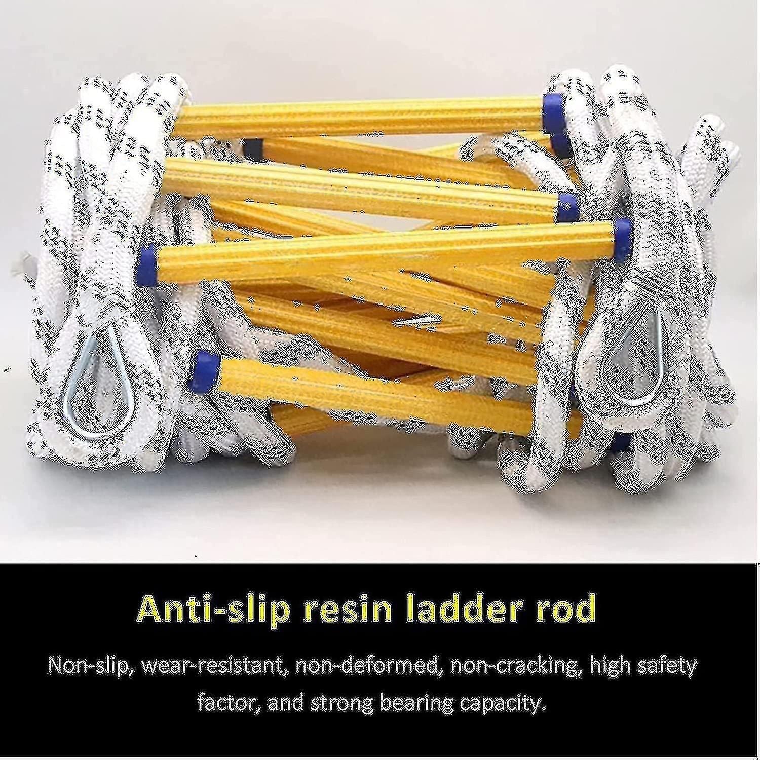 5m Fire Escape Ladder, Fire Escape Rope Ladder Flame Resistant Emergency Fire Safety Evacuation Ladde