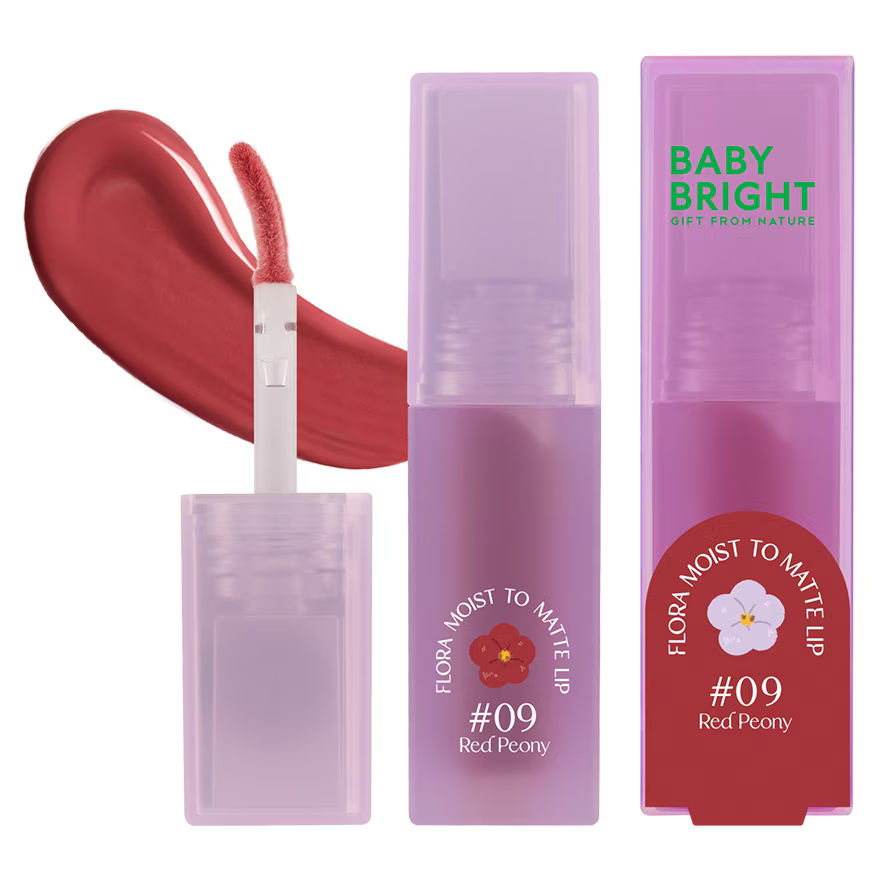 Flora Moist to Matte Lip 3g Baby Bright (M) #09 Red Peony