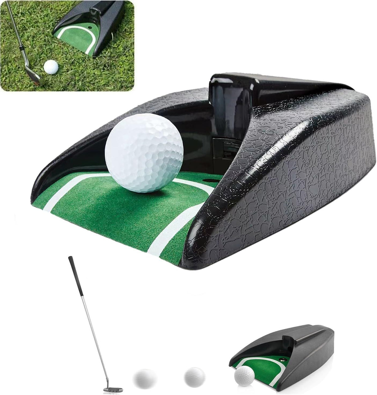 Golf Automatic Putting Cup Return Machine Putter Golf Training Putting Equipment