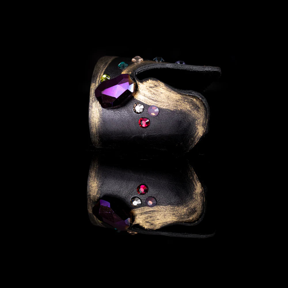 The Dark Cosmic Prism Leather Cuff Statement
