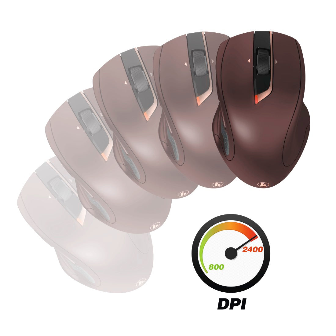 HAMA 182670 7-BUTTON MOUSE MW800,BORDEAUX