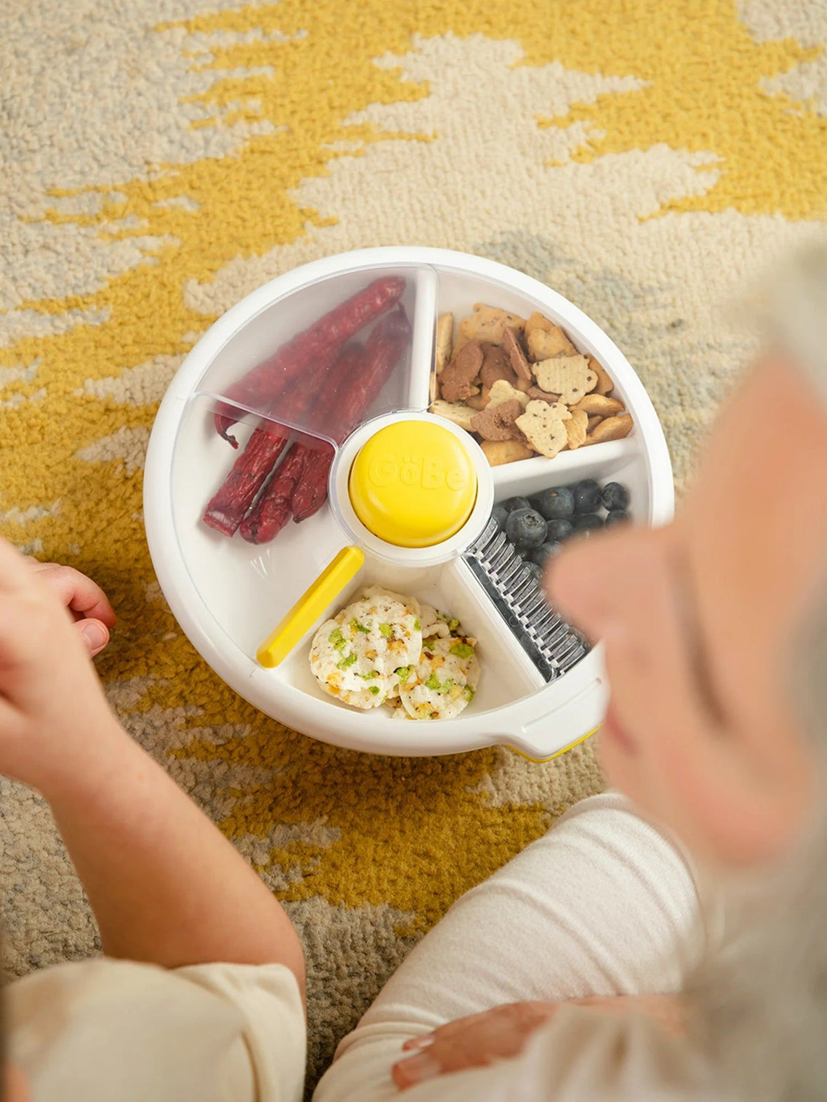 GoBe Large Snack Spinner Slide-Lemon Yellow