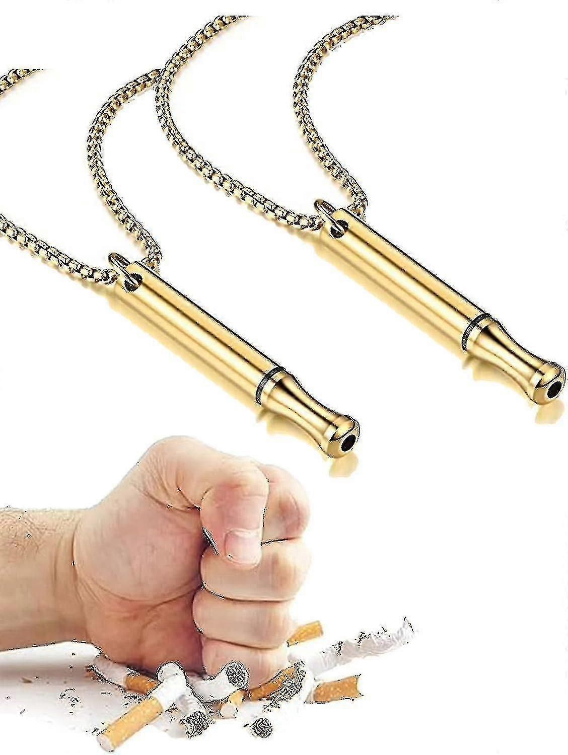 2x Stop Smoking Breathing Necklace, Anxiety Relief Necklacevape Necklace, Breathing Necklace Stop Smoking Aid, Breathing Exercises, Christmas Gift zxin