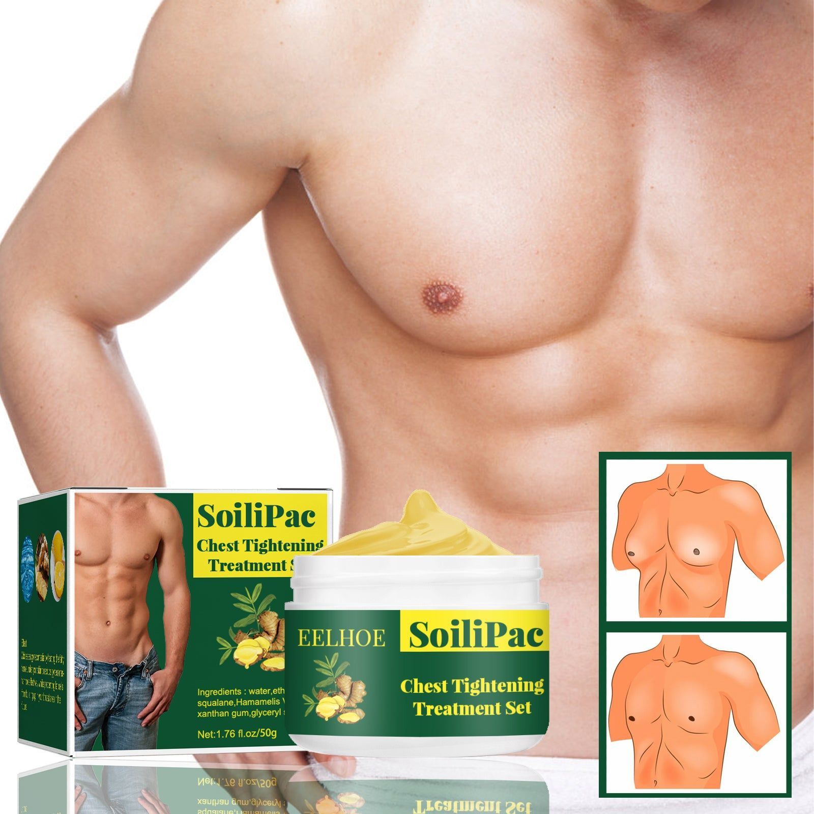 Chest Firming Cream, Tighten, Sculpt, Prevent Sagging, Body Shaping ,50g